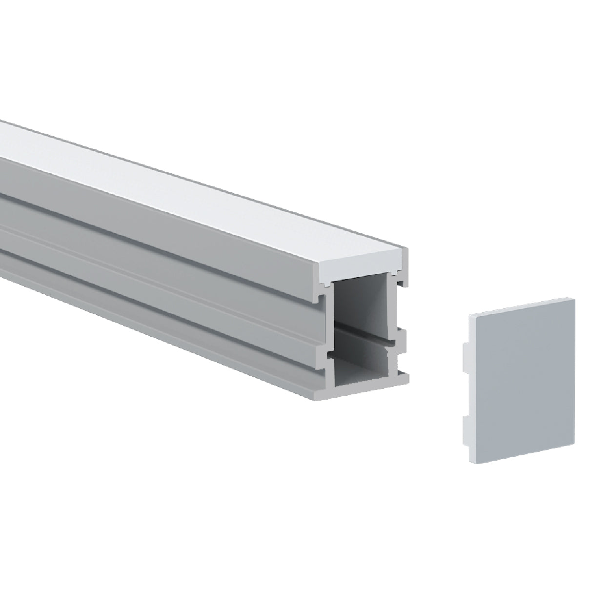 21.2x26mm LED Aluminium Floor Lighting Profile – Slim Recessed Channel