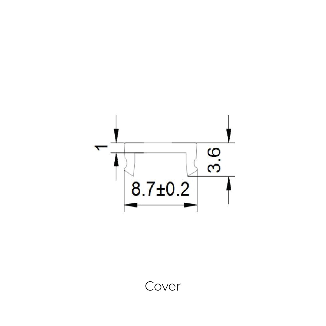 13.6x92.2mm LED Aluminium Profile – Geometric Indoor Lighting Channel