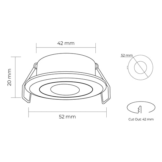 Infinite 305 - 3W Tiltable Mini LED Downlight