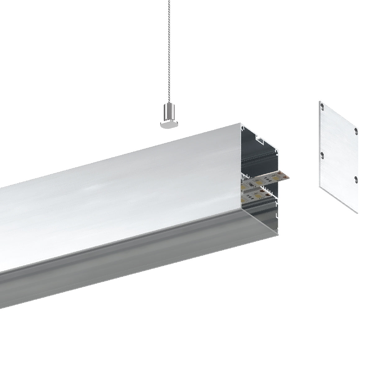 68.1x60mm LED Aluminium Profile – Suspended Indoor Lighting Channel