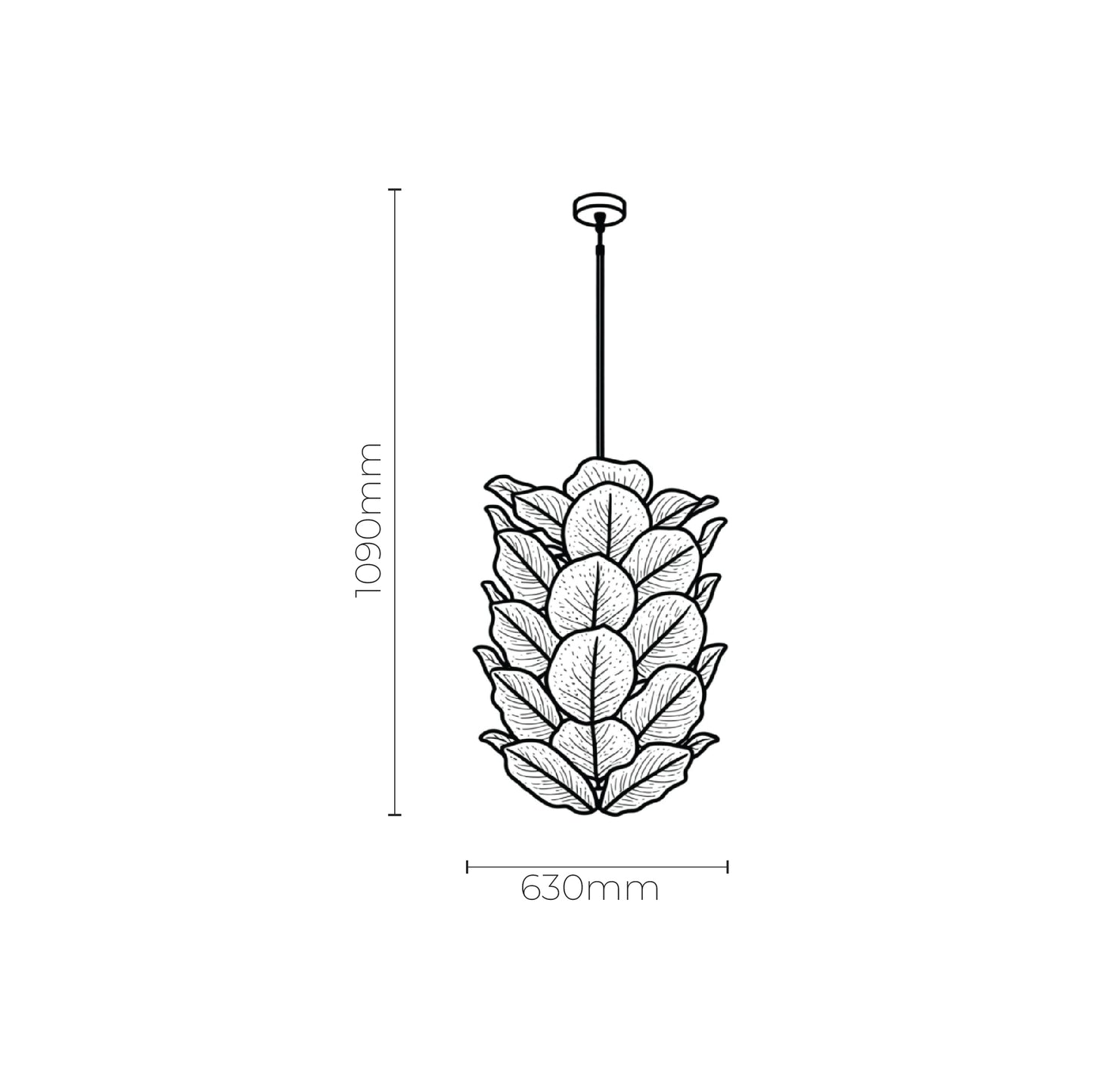 MONTE-CARLO 40 Light Floral Pendant Light