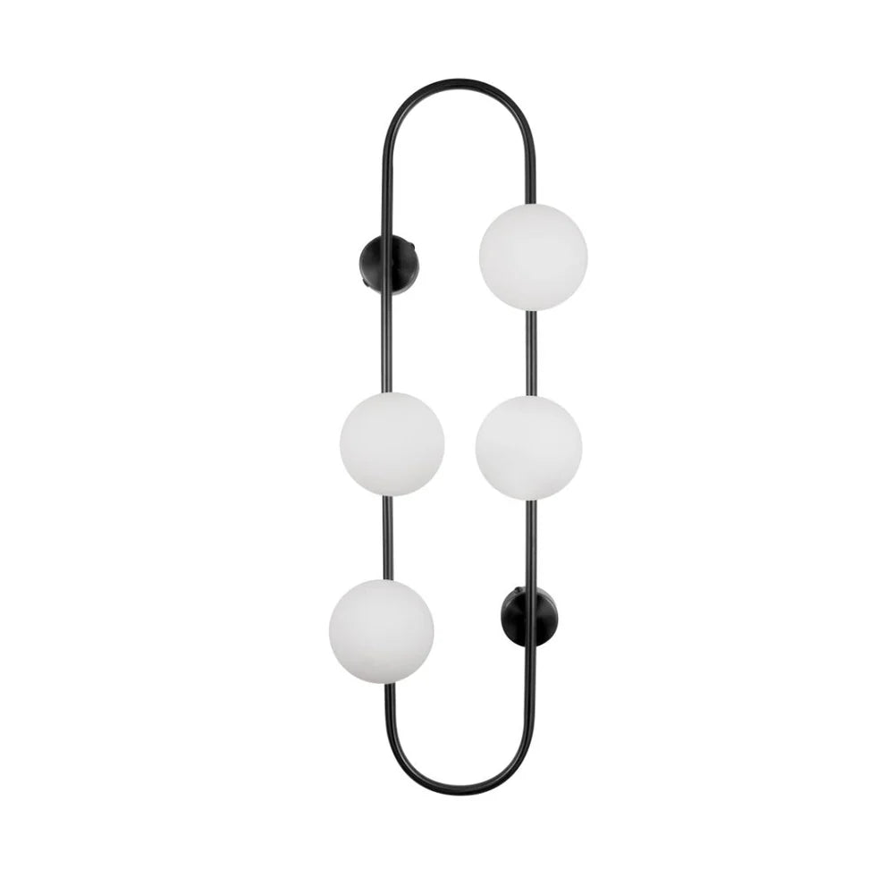 BACH Large Matte Black Wall Light