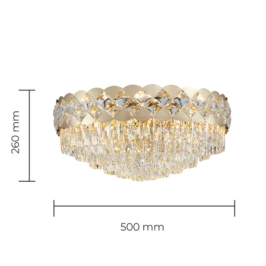 Faye Crystal Close to Ceiling Light 500C or 600C