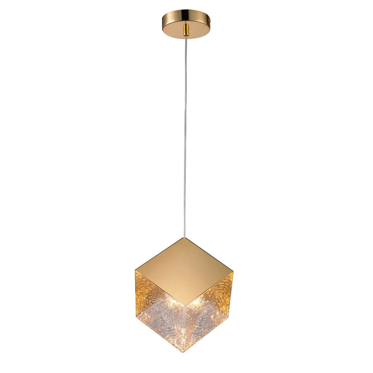 KUBO Glass Pendant Light in Gold or Black
