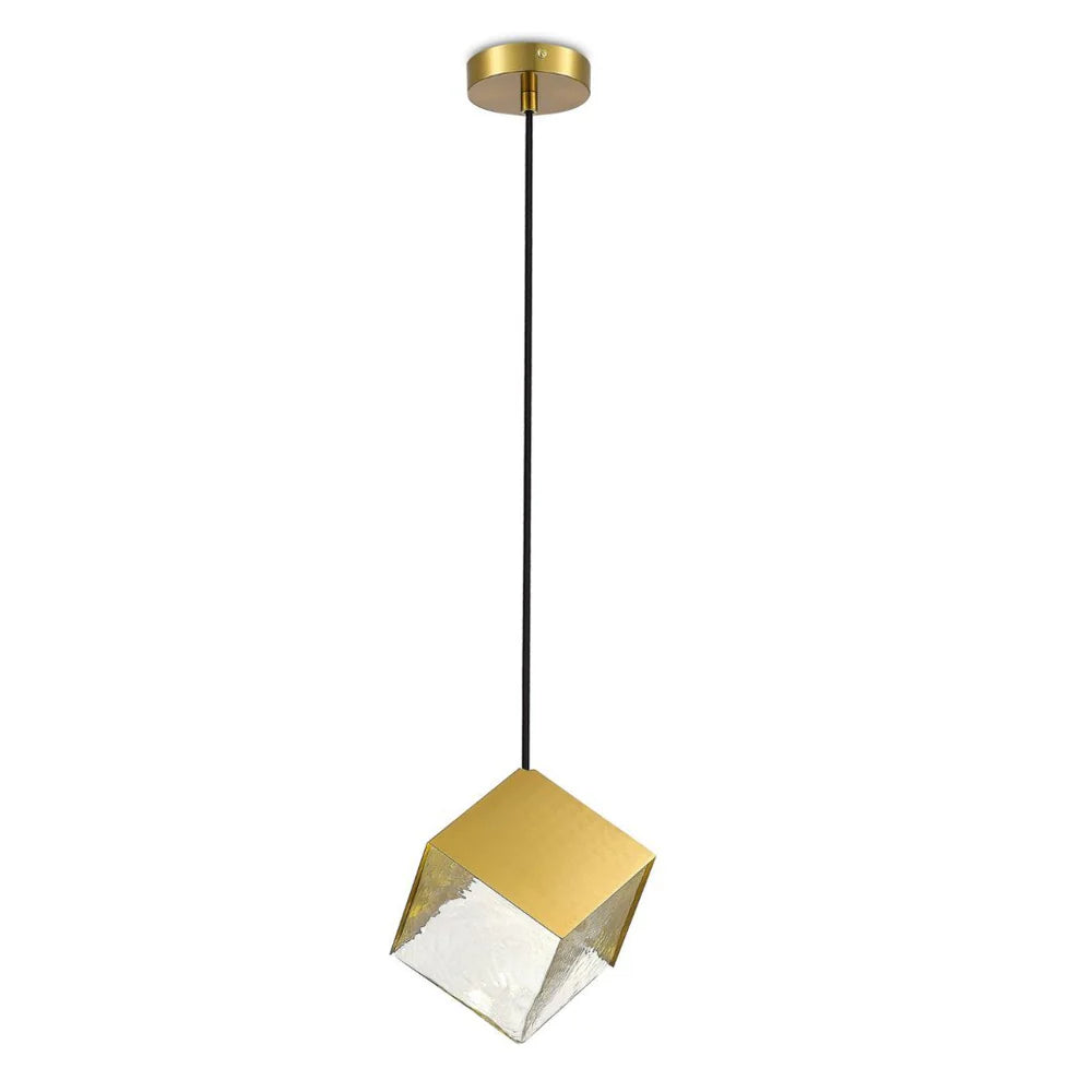 KUBO Glass Pendant Light in Gold or Black