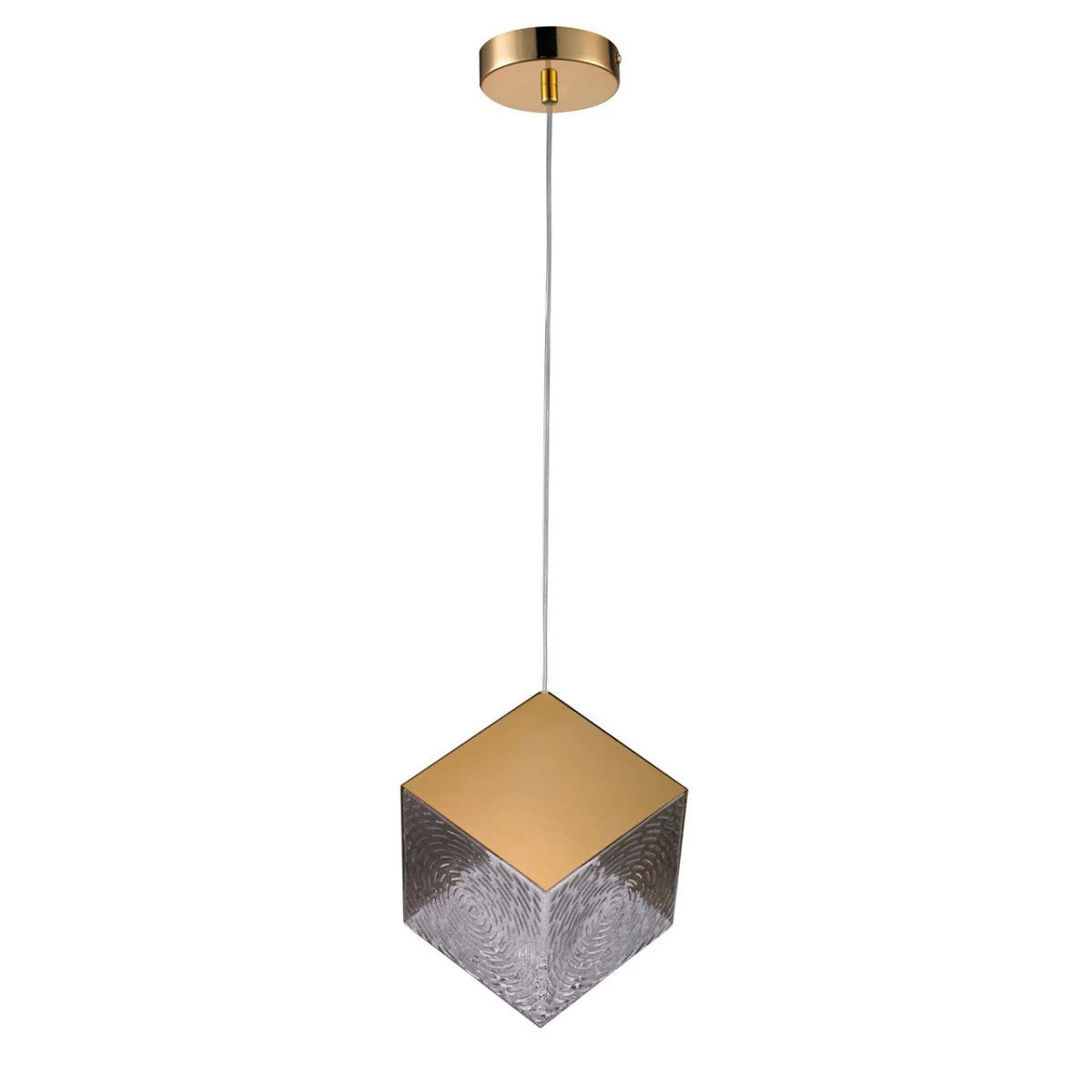 KUBO Glass Pendant Light in Gold or Black