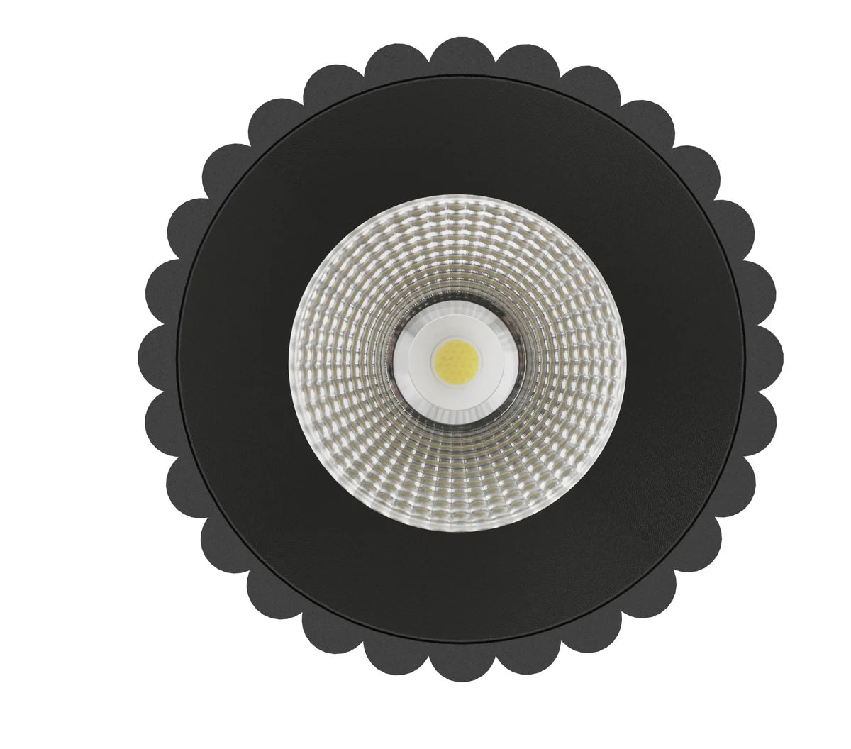 LC410 12W Ribbed Surface Mounted COB LED Downlight in Black