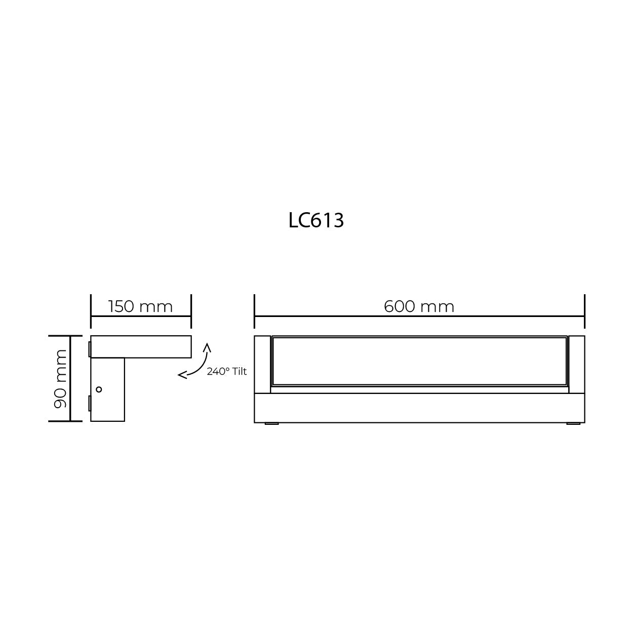 LC600 Adjustable LED Floodlight Series With or Without Sensor