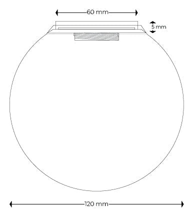 Luna Ball Wall Light 125mm