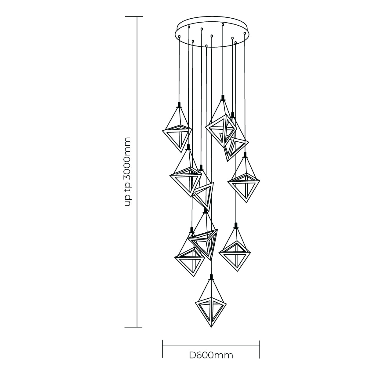 Marton 10 Light Pendant Light Series