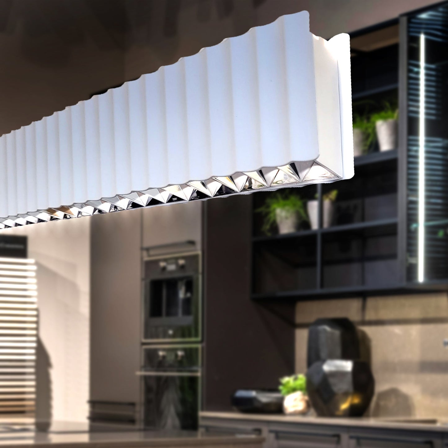 Skyline Brilliance Linear LED Pendant Light 78W 4000K in Black or White or Gold