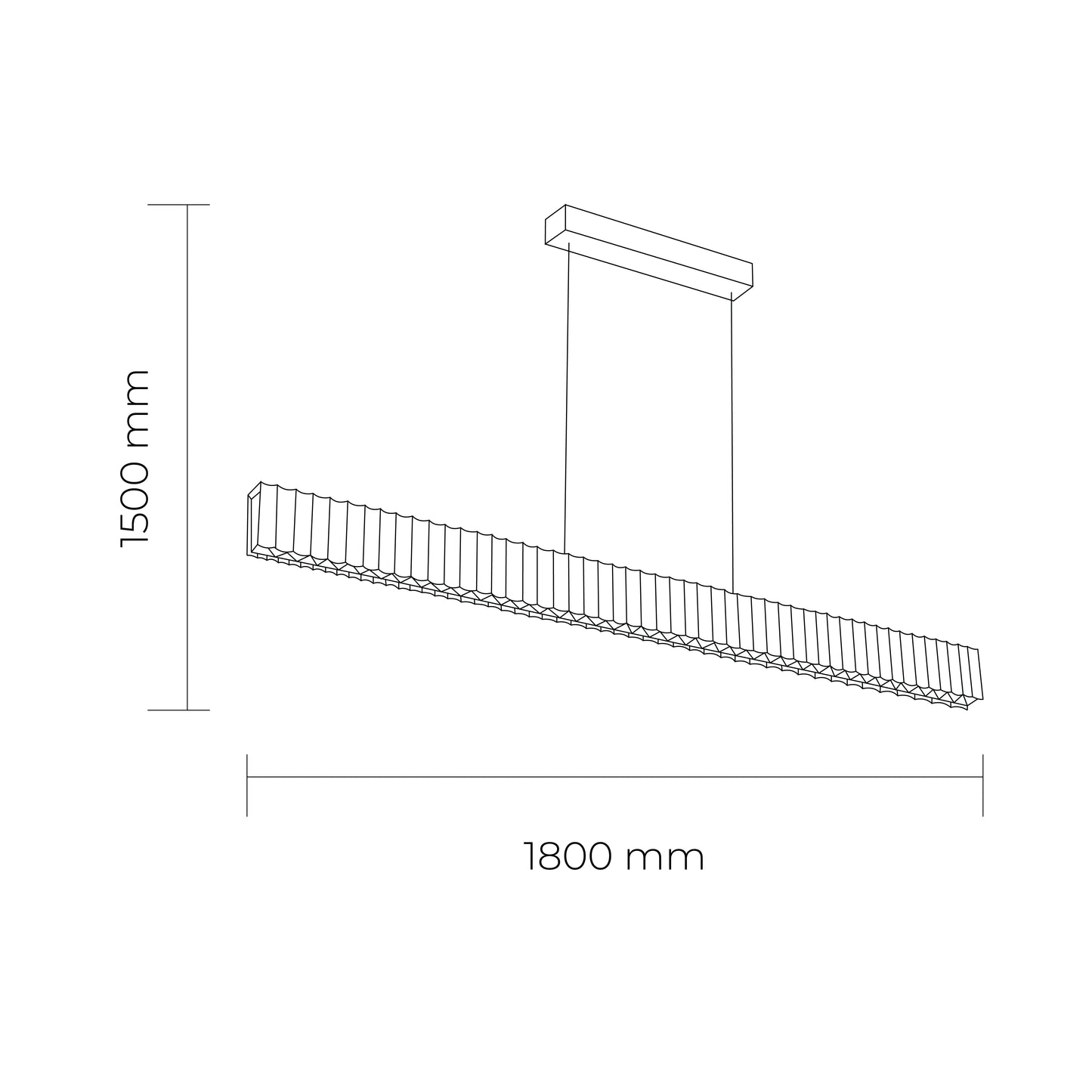 Skyline Brilliance Linear LED Pendant Light 78W 4000K in Black or White or Gold