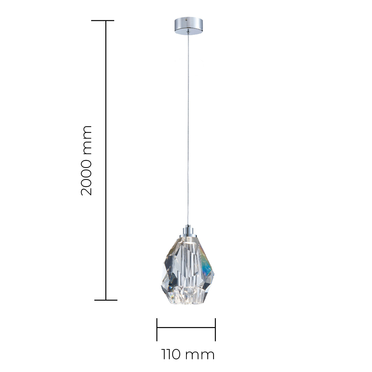 Xela Pendant Light in Clear or Smoke