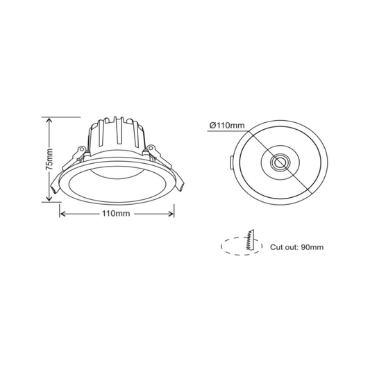INFINITE 217 13W COB Aluminium Downlight