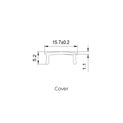 16.6x14.5mm LED Aluminium Profile – Ultra-Thin Indoor Lighting Channel