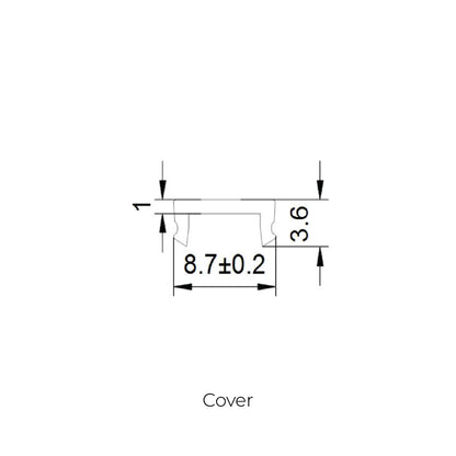13.6x92.2mm LED Aluminium Profile – Geometric Indoor Lighting Channel