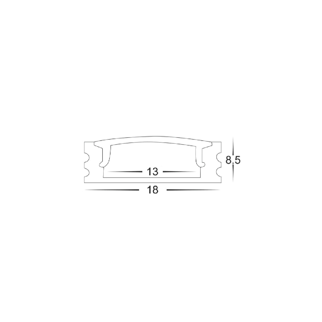 Shallow Square Aluminium Profile