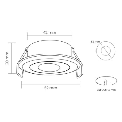 Infinite 305 - 3W Tiltable Mini LED Downlight
