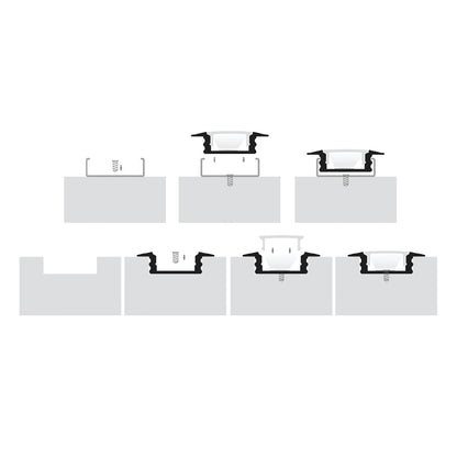 Shallow Square Winged Aluminium Profile