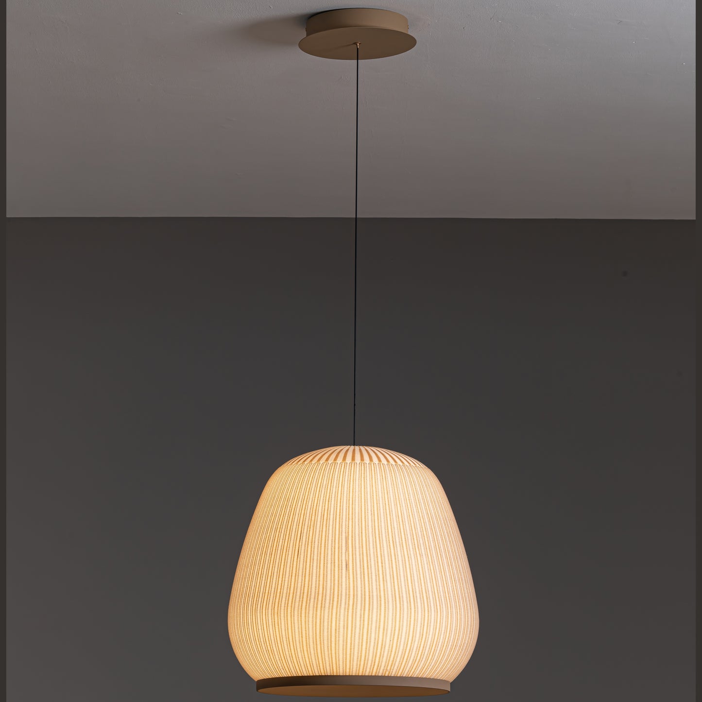 Emmeline Hand Knit Pendant Light Sand Yellow