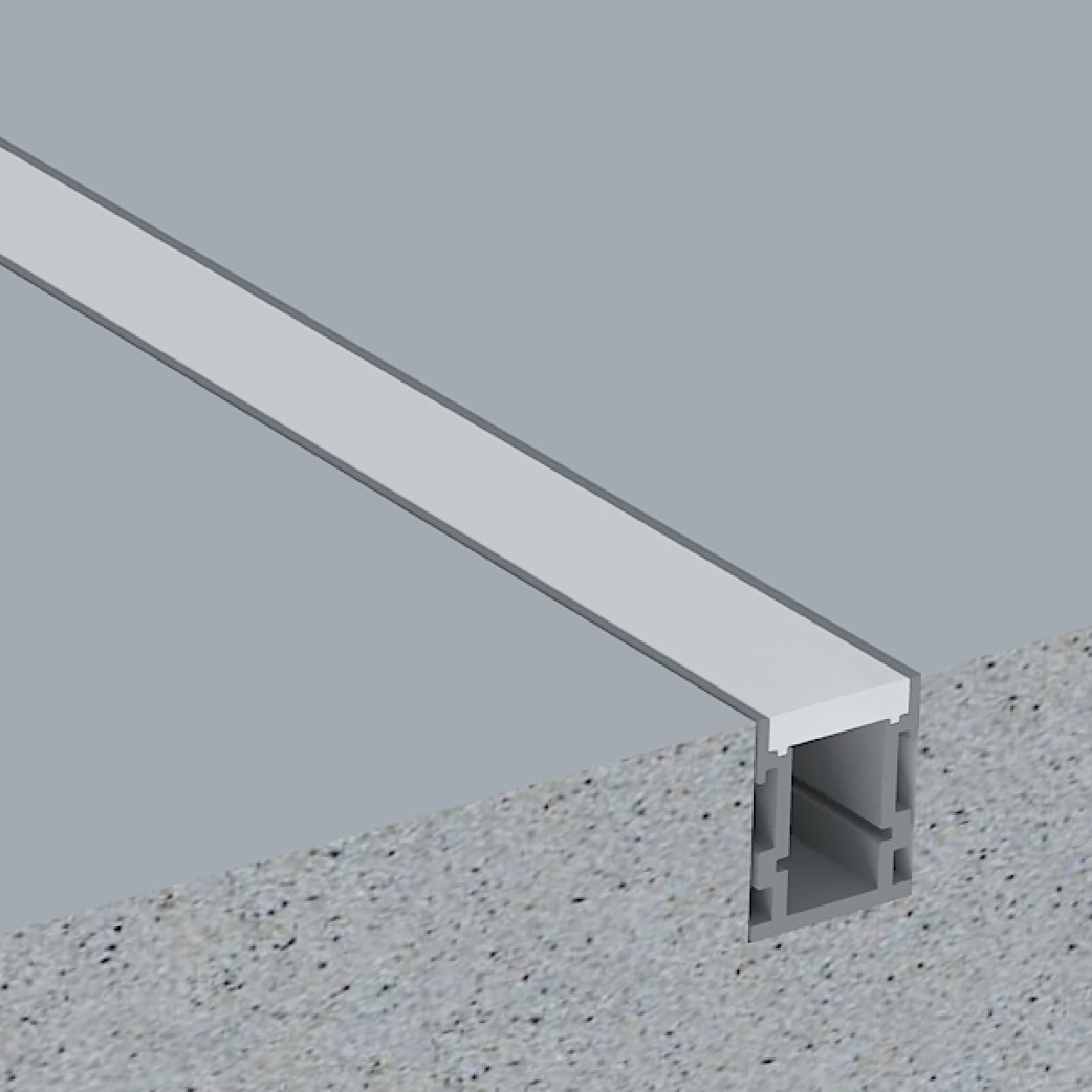 21.2x26mm LED Aluminium Floor Lighting Profile – Slim Recessed Channel