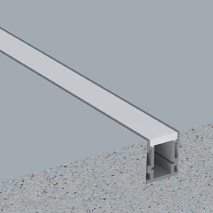 21.2x26mm LED Aluminium Floor Lighting Profile – Slim Recessed Channel