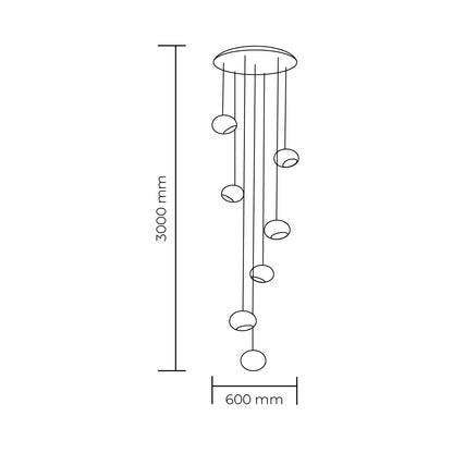 Carrara 7 Light Pendant Light
