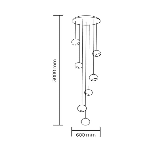 Carrara 7 Light Pendant Light