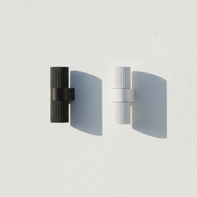 Torsten Outdoor Up and Down Wall Light in White or Black/Large or Small