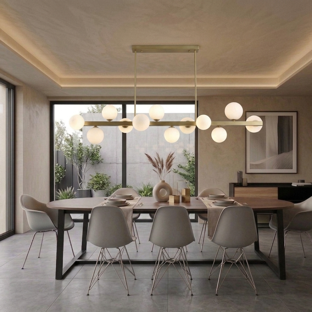 Aura Pendant Light in Brass and Antique Brass