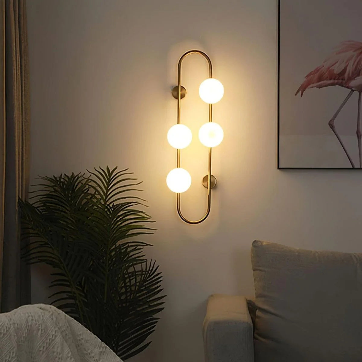 BACH Large Wall Light in Matte Black or Brass