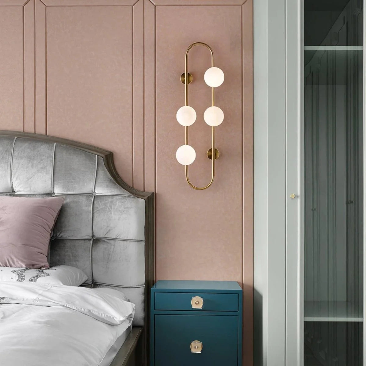 BACH Large Wall Light in Matte Black or Brass