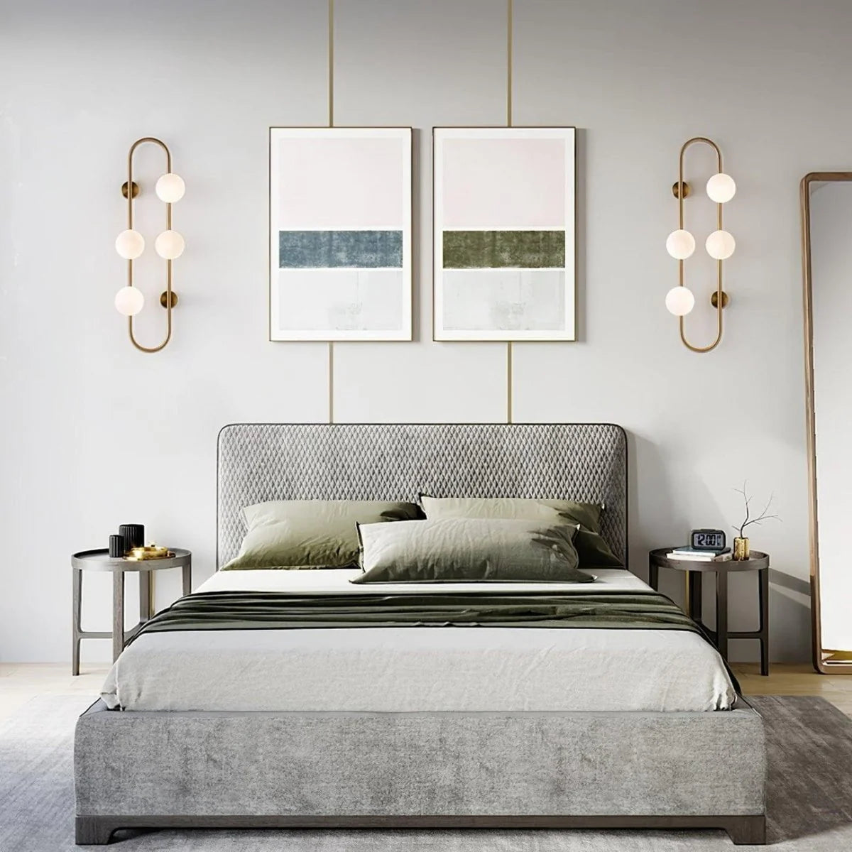 BACH Large Wall Light in Matte Black or Brass
