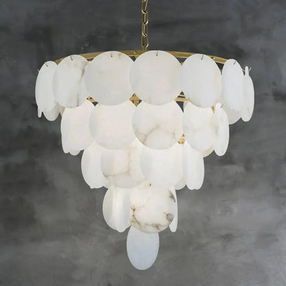 CATALINA Spanish Marble Chandelier in Brass