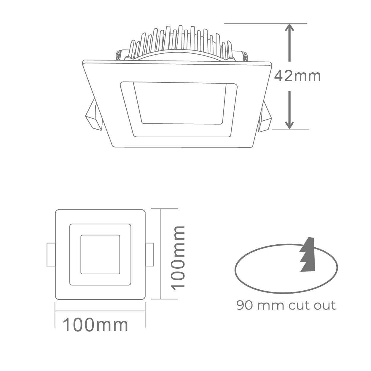 DL110E - 13W Tri-Colour Dimmable Aluminium LED Downlight