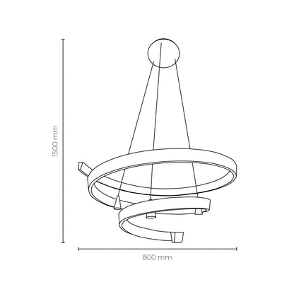 Fira Pendant Light in Sand Black or Sand Gold