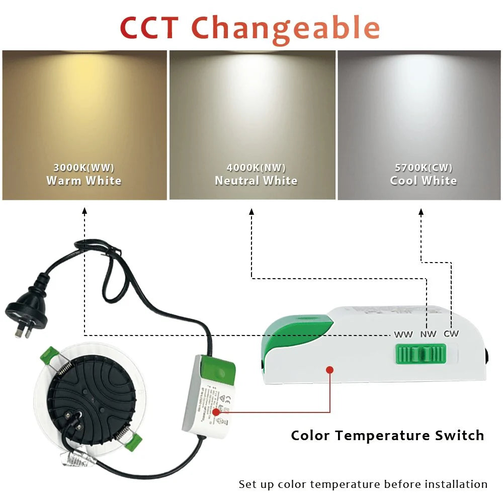 Infinite 303 30W Tri-Colour Dimmable Aluminium LED Downlight