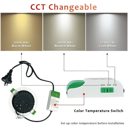 Infinite 303 30W Tri-Colour Dimmable Aluminium LED Downlight