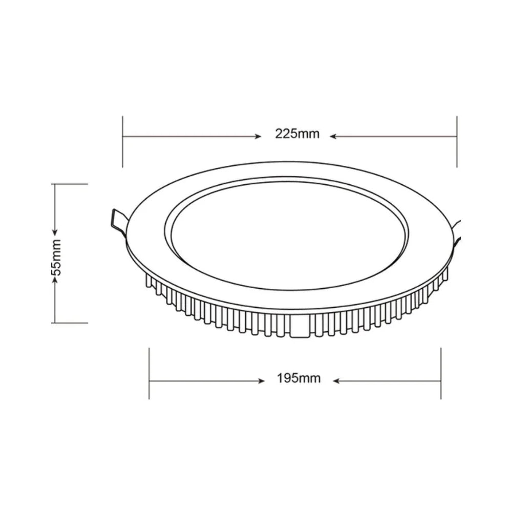 Infinite 303 30W Tri-Colour Dimmable Aluminium LED Downlight