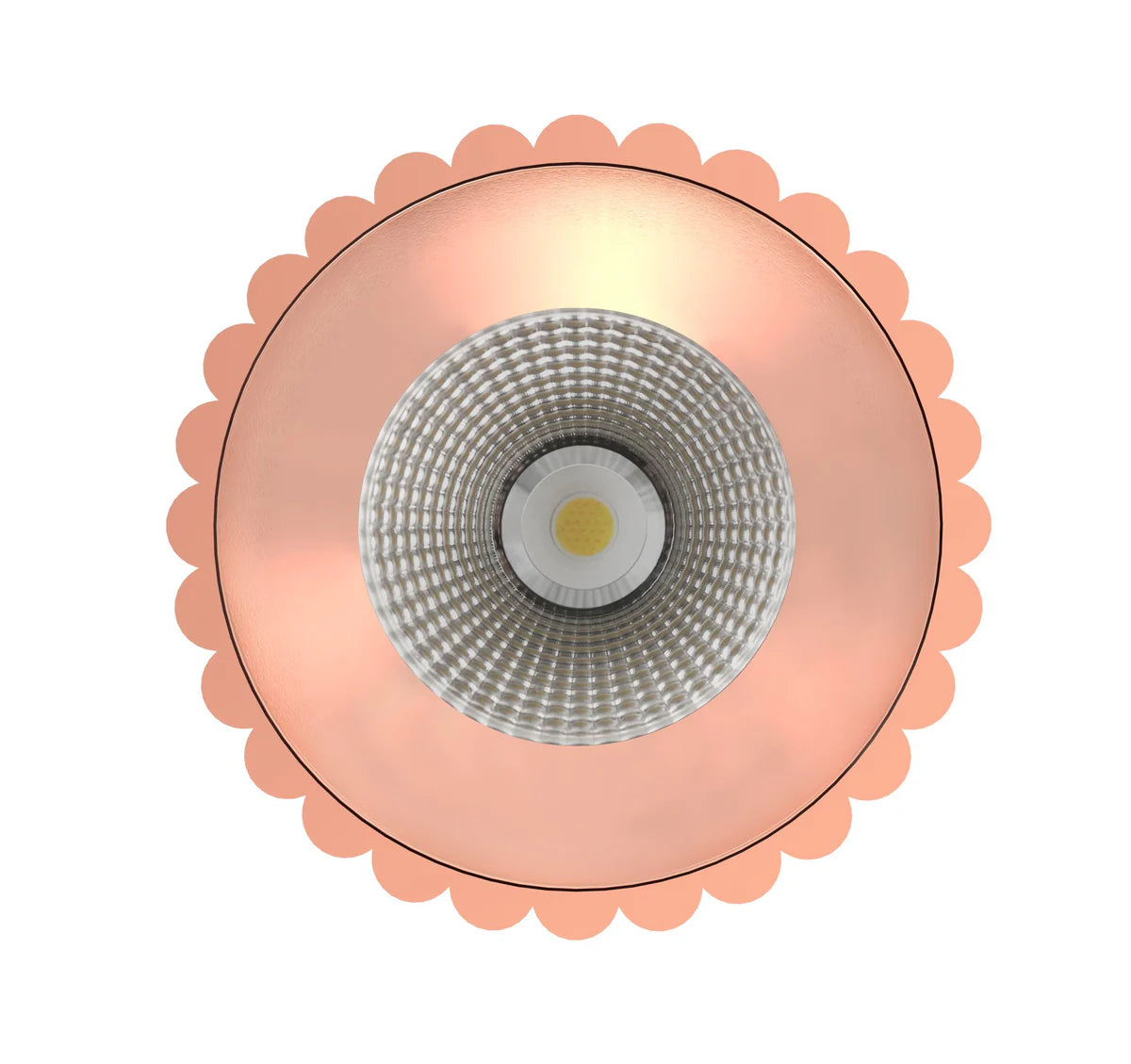 LC410 12W Ribbed Surface Mounted COB LED Downlight in Copper