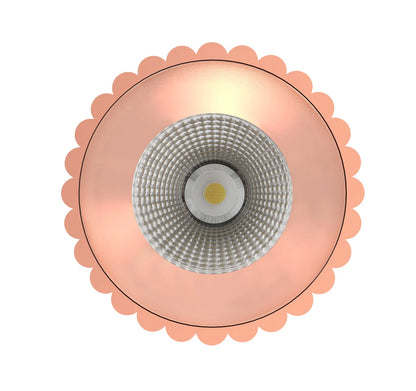 LC410 12W Ribbed Surface Mounted COB LED Downlight in Copper