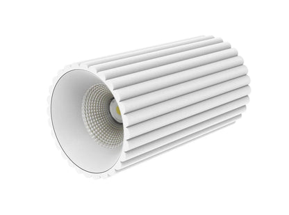 LC410 12W Ribbed Surface Mounted COB LED Downlight in White