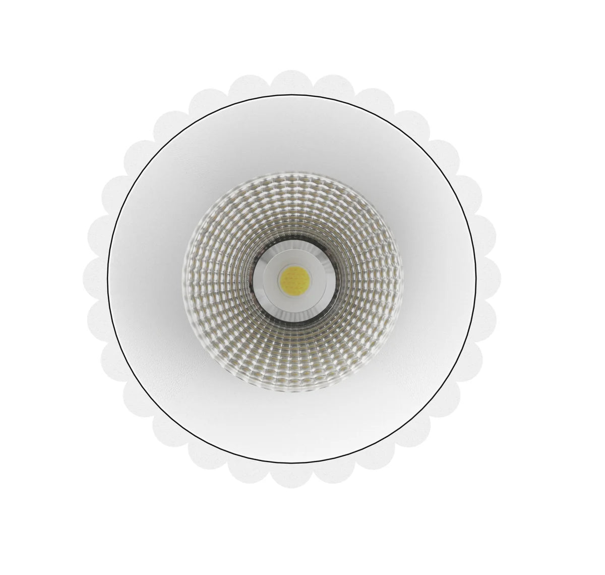 LC410 12W Ribbed Surface Mounted COB LED Downlight in White