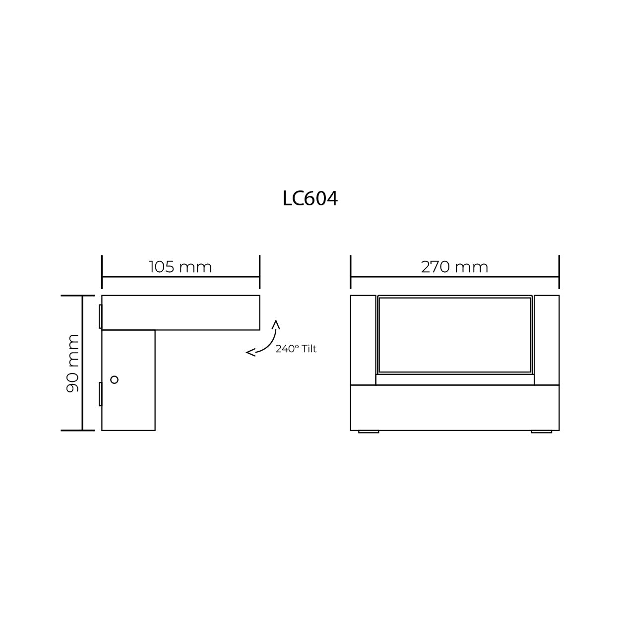 LC600 Adjustable LED Floodlight Series With or Without Sensor