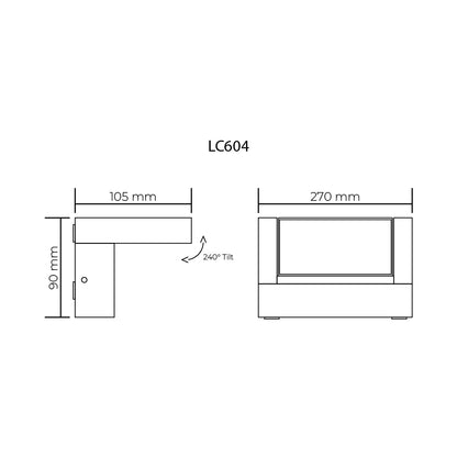 LC600 Adjustable LED Floodlight Series With or Without Sensor