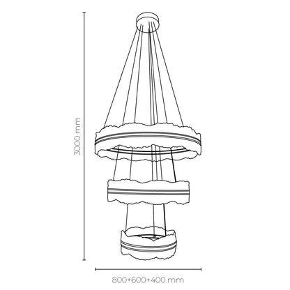 Raya 3 Tier Pendant Light