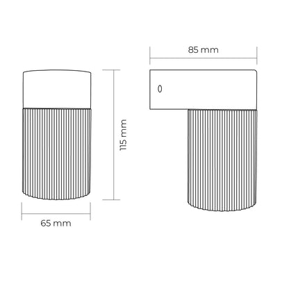 Torsten Mini Outdoor Wall Light in White or Black - LC605