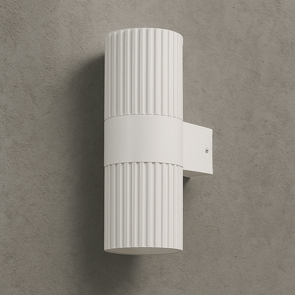 Torsten Outdoor Up and Down Wall Light in White or Black/Large or Small