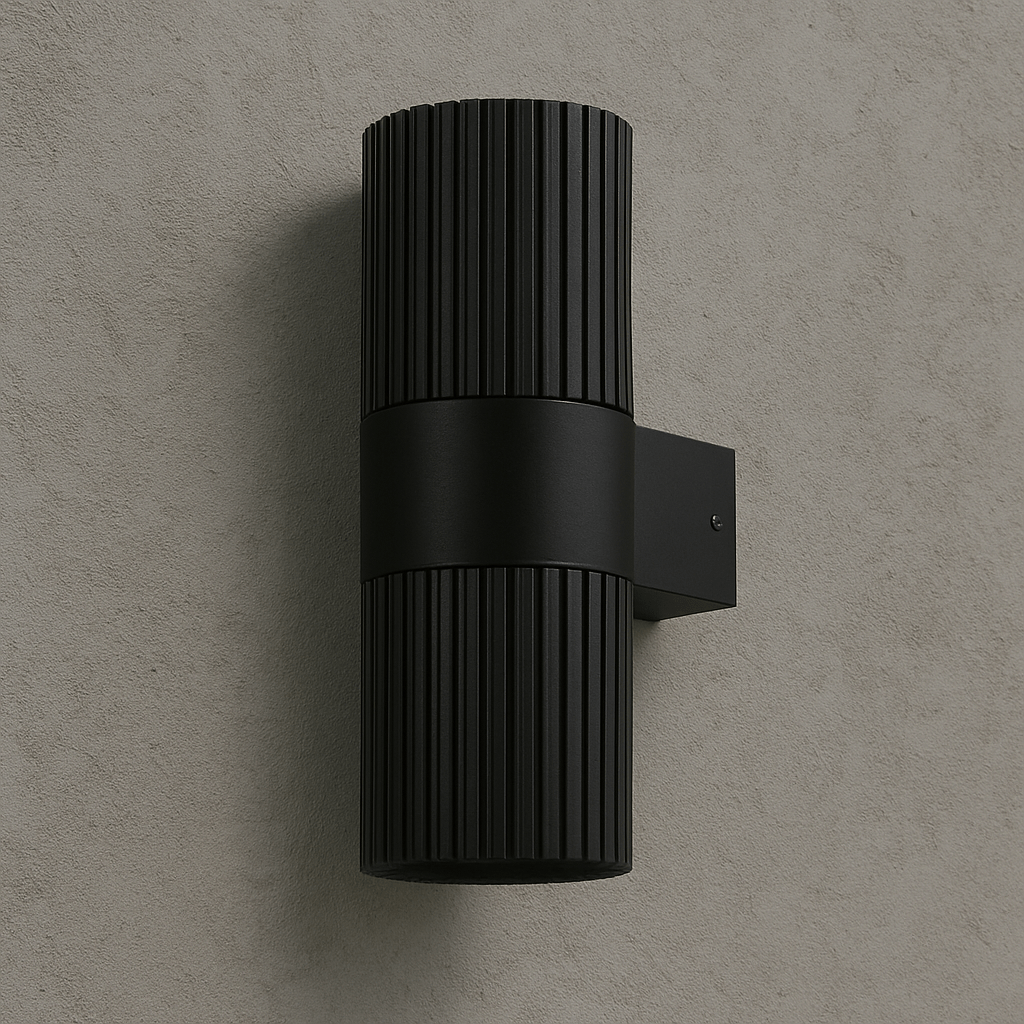 Torsten Outdoor Up and Down Wall Light in White or Black/Large or Small