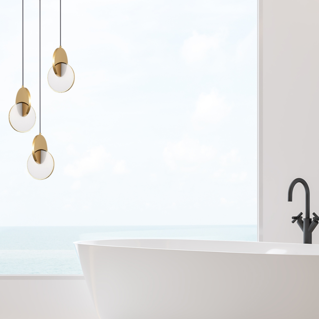 OLBA Brass 3 Light LED Pendant